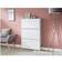 GFW Narrow High Gloss White Shoe Rack 72x112cm