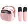 Kids Karaoke Machine Bluetooth Speaker with Microphones