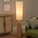ValueLights Una White Tall Shade Natural Rattan Midi Lamp 140 x 25 x 25 cm Floor Lamp 170cm