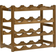 Homcom Free Standing Brown Wine Rack 43x38cm
