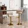 Riknuxi Kitchen Island Beige/Gold Bar Stool 99.1cm 4pcs