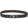 Ferragamo Reversible and Adjustable Gancini Belt - Black/Auburn