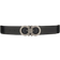 Ferragamo Reversible and Adjustable Gancini Belt - Black/Auburn