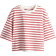 H&M Cropped T-shirt - White/Red Striped
