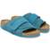 Birkenstock Kyoto Nubuck-Suede Leather One-Strap Sandals - Deep Turquoise