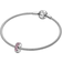 Pandora Pave Clip Charm - Silver/Pink