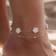 Shein Five Petal Flower Style Double Layer Pendant Anklet - Summer Beach