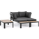 Nature24 Narelle Lounge-Set, 1 Tisch einschl. 2 Sofas