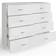 Fwstyle 8 Drawer White High Gloss Chest of Drawer 114x77cm