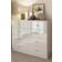 Fwstyle 8 Drawer White High Gloss Chest of Drawer 114x77cm