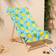 OHS Lemon Print Bath Towel Yellow, Blue (152x71cm)