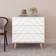 SECONIQUE Dixie 3 Dusty Grey/White Chest of Drawer 80x79cm