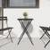 vidaXL Folding Bistro Table Anthracite Ø50x71 cm Powder-coated Steel