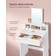 Vasagle RDT103W01 White Dressing Table 40x60cm