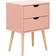 GFW Nyborg Pink Bedside Table 30x40cm