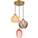 Globo Jessica Matte Gold/Multicoloured Pendellampa ∅ 45cm