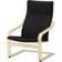 IKEA Poang Knisa Black/Birch Veneer Lænestol 100cm