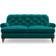Dunelm Canterbury House Velvet Peacock Sofa 156cm 2 Seater