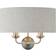 Endon Highclere Twin Brushed Chrome/Natural Väggarmatur
