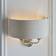Endon Highclere Twin Brushed Chrome/Natural Väggarmatur