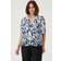 Kaffe Elina Floral Print V-Neck Blouse - Blue