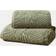 OHS Jacquard Texture Leaf Bath Towel Green (115x70cm)