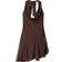 Bershka Sommerkjole Med Flæsedetaljer I Chiffon - Brun