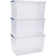 Really Useful Boxes Nesting Box Clear Storage Box 83L 3pcs