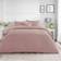 Dunelm Jessa Pintuck Duvet Cover Pink (200x200cm)