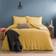 Dunelm Alston Waffle Duvet Cover Yellow (220x230cm)