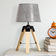 Homcom Tripod Grey Table Lamp 45cm