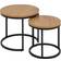 Living Home Spencer Oak Nesting Table 45x45cm 2pcs
