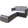 EVRE 2 Seater Rattan Garden Love Bed Furniture Grey Outdoor Lounge Set
