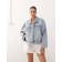 Monki Oversized Denim Jacket - Light Blue Wash