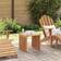 vidaXL Trädgårds 45x42.5x45 cm Massivt Teak Sidobord