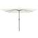 vidaXL Square Garden Parasol with LED Lights 295x245 cm Sand White