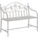 vidaXL White Metal 104 x 52.5 x 89 cm Built to Last Garden Bench
