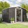 Living and Home Charcoal Black Apex Metal Shed 8 X 6 ft (Building Area )