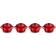Le Creuset Mini Cocotte Cherry Red Set med lock 4 delar