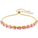 Swarovski Matrix Bracelet - Gold/Pink
