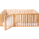 Good Evas Full Montessori Floor Bed Frame for Toddlers with Fence 41x78"