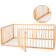 Good Evas Full Montessori Floor Bed Frame for Toddlers with Fence 41x78"