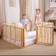 Good Evas Full Montessori Floor Bed Frame for Toddlers with Fence 41x78"