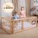 Good Evas Full Montessori Floor Bed Frame for Toddlers with Fence 41x78"