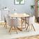 Fairmont Park Space Saving Gold Dining Set 100x100cm 5pcs