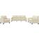 vidaXL 3201339 Cream Soffa 198cm 3st 6-sits