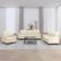 vidaXL 3201339 Cream Soffa 198cm 3st 6-sits