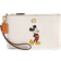 Coach Disney X Essential Small Wristlet In Regenerative Leather With Mickey Mouse - Brass/Chalk Multi