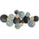 Homcom 3D Art Modern Circle Blue/Black/Gold Wall Decor 133x66cm
