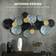 Homcom 3D Art Modern Circle Blue/Black/Gold Wall Decor 133x66cm
